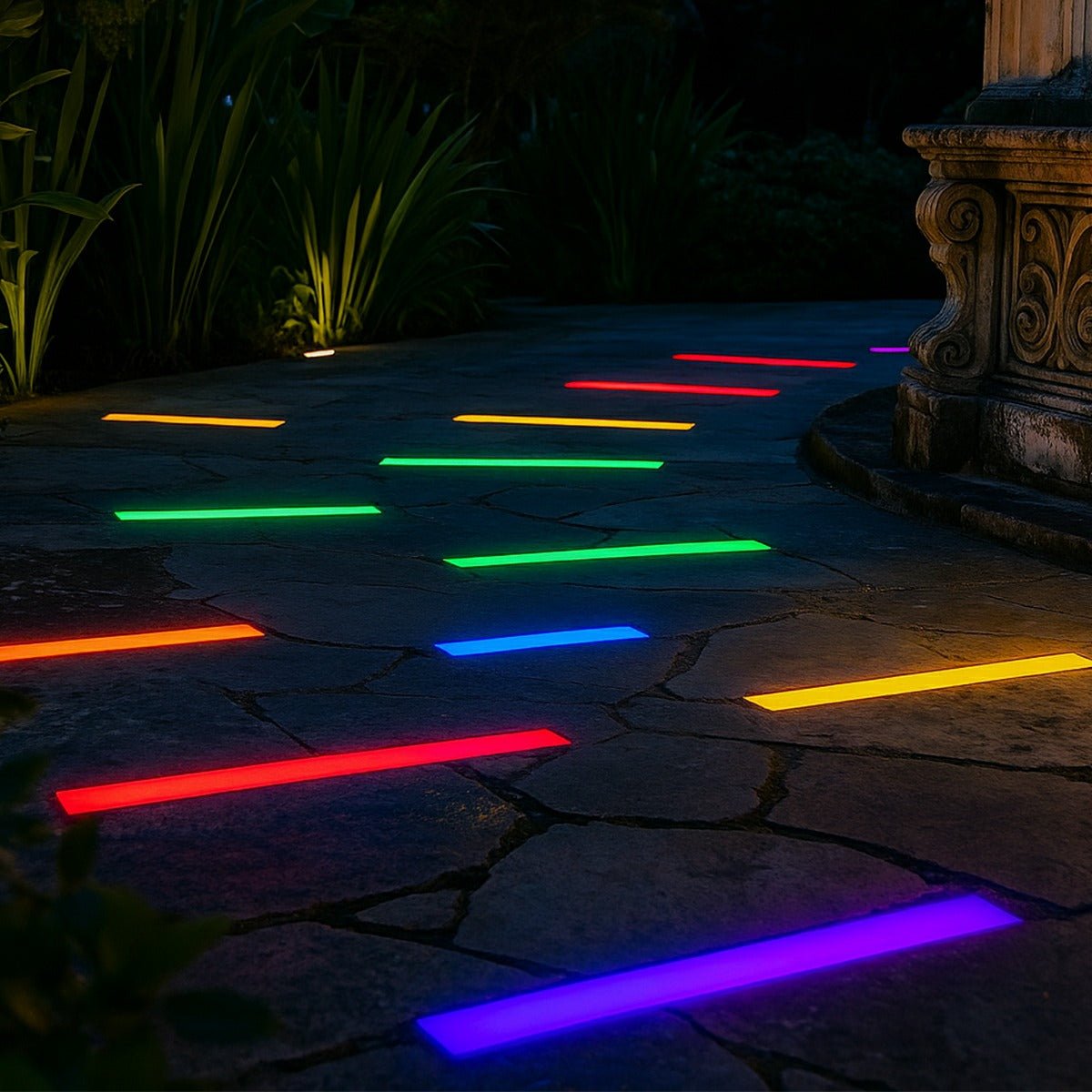 Recessed Pathway LED Light Strip – 40 in Weatherproof Steel Linear Fixture for Driveways & Patios | Thomler