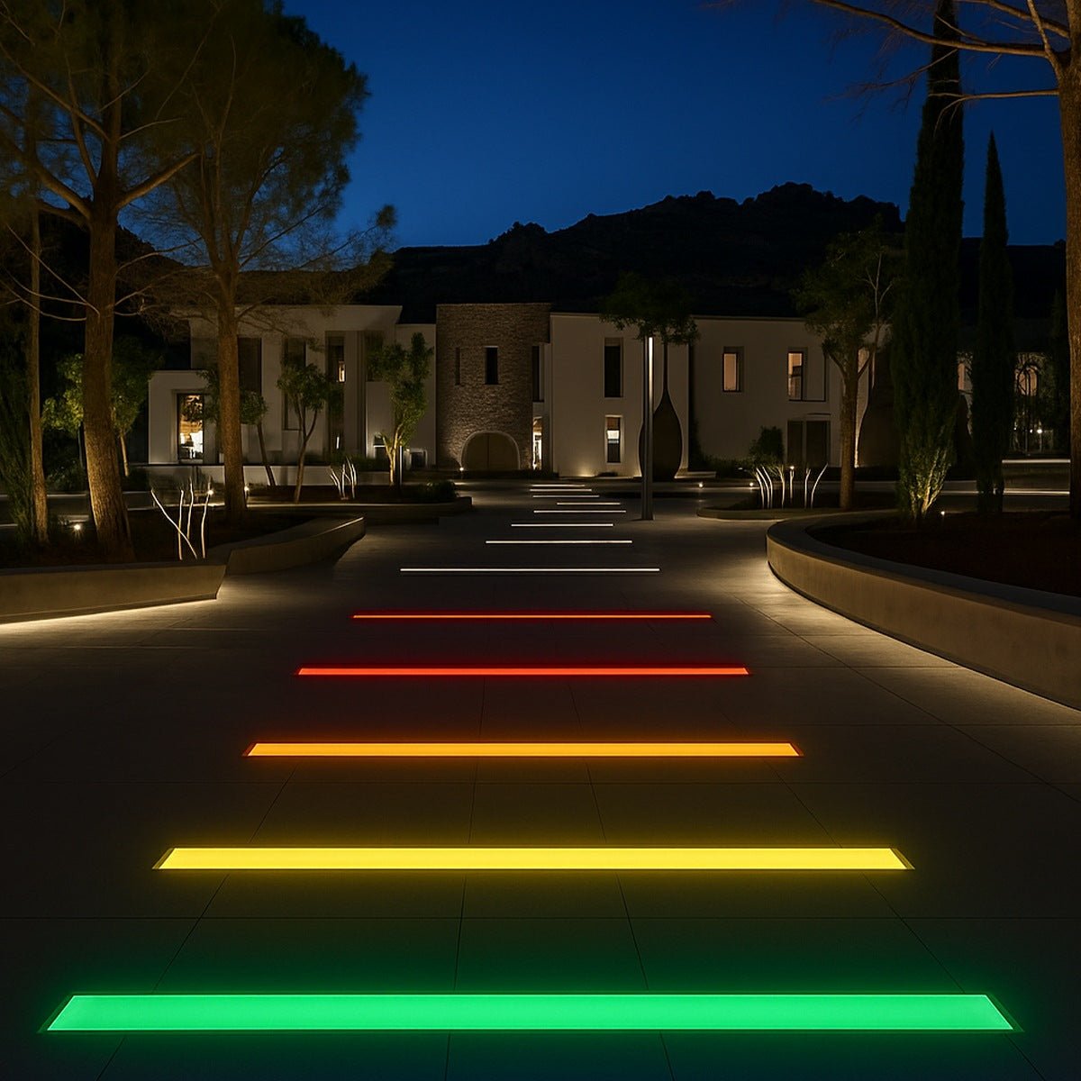 Recessed Pathway LED Light Strip – 40 in Weatherproof Steel Linear Fixture for Driveways & Patios | Thomler