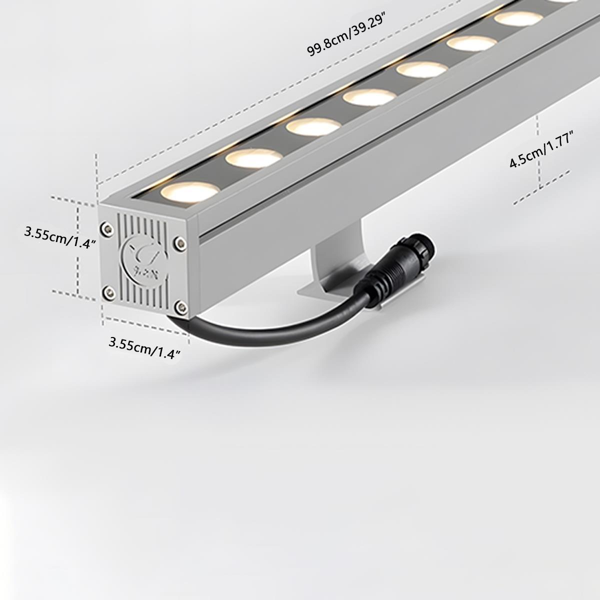 LED Wall Washer Aluminium 100.0 cm RGB Outdoor Facade Garden Lighting Dimmable Waterproof Architectural Strip Light | Thomler