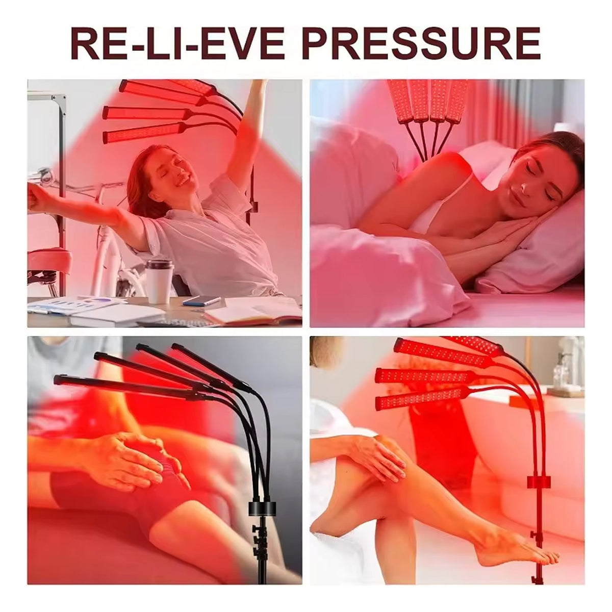Dual-Wavelength LED Therapy Device for Skin Rejuvenation & Muscle Recovery with Adjustable Stand & Timer | Thomler