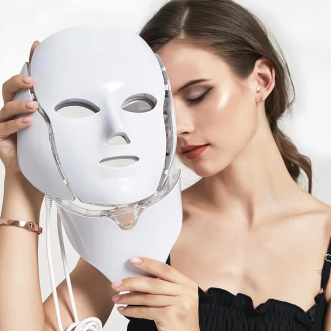 LED Light Therapy Face Mask for Anti-Aging, Acne & Skin Rejuvenation – Professional Multi-Color Photon Treatment System with Remote | Thomler