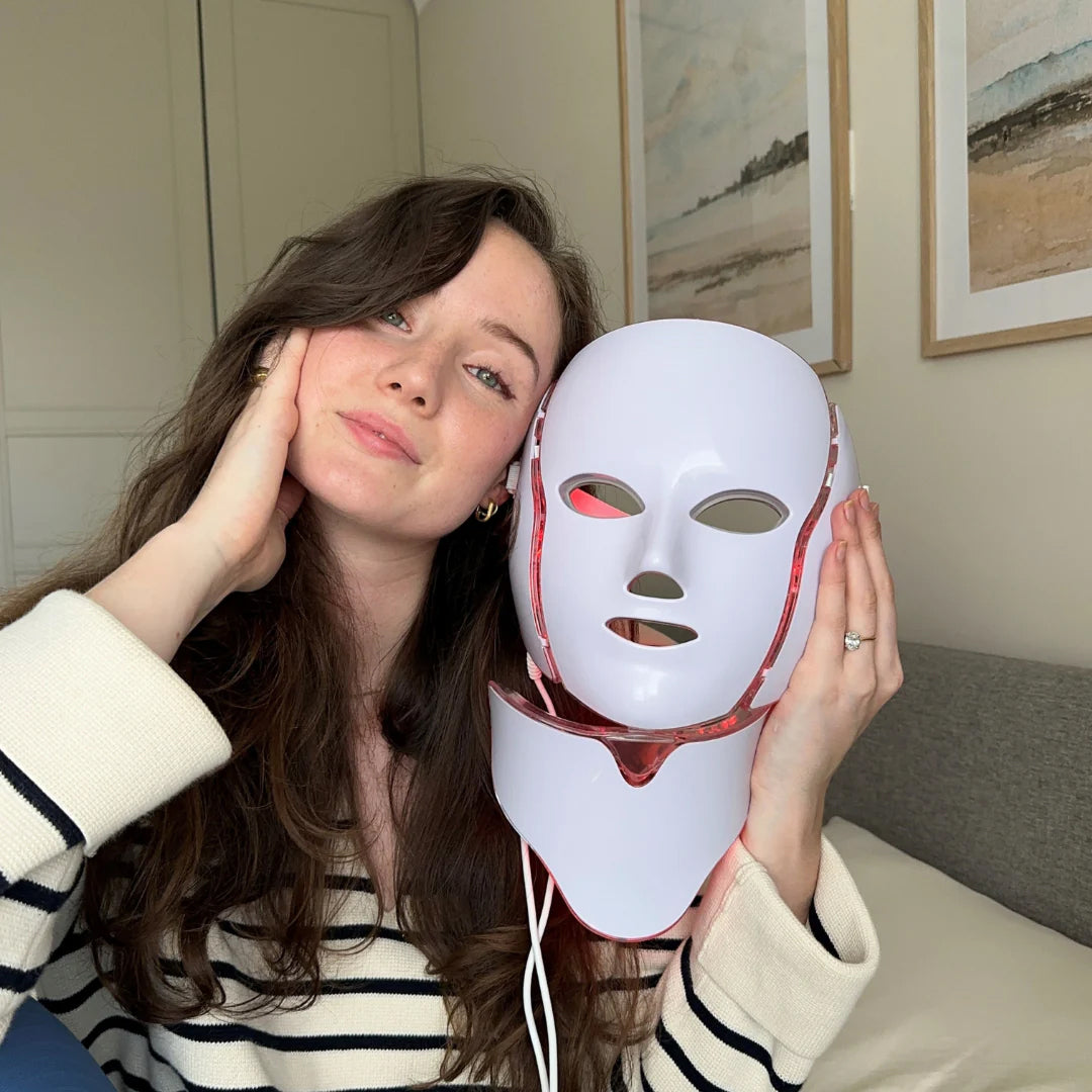 LED Light Therapy Face Mask for Anti-Aging, Acne & Skin Rejuvenation – Professional Multi-Color Photon Treatment System with Remote | Thomler