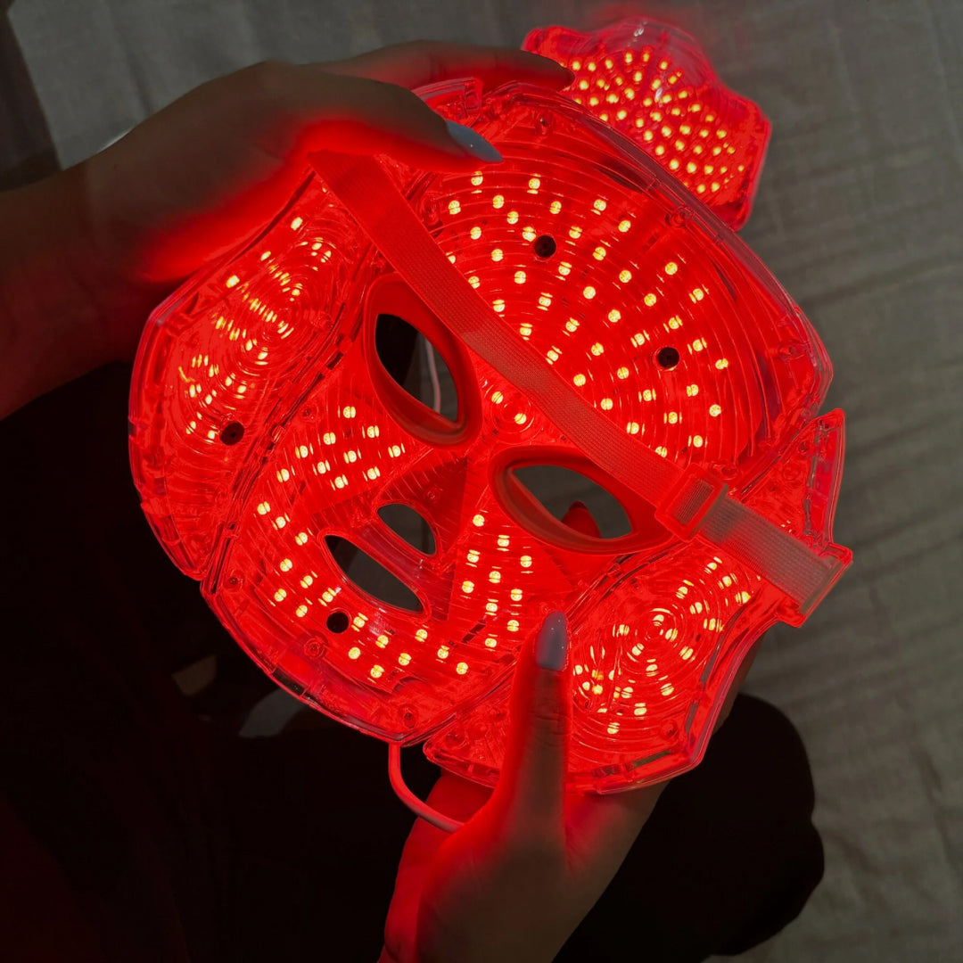 LED Light Therapy Face Mask for Anti-Aging, Acne & Skin Rejuvenation – Professional Multi-Color Photon Treatment System with Remote | Thomler
