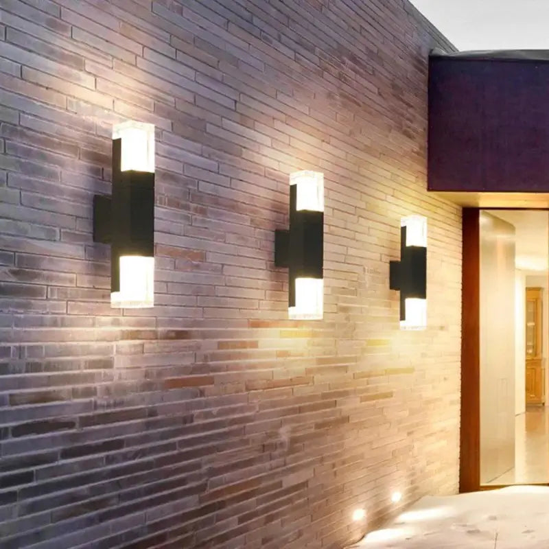 Wall Light Aluminium 27.0 cm Black Motion Sensor Patio Driveway Garden Outdoor LED Lamp IP65 Waterproof | Thomler