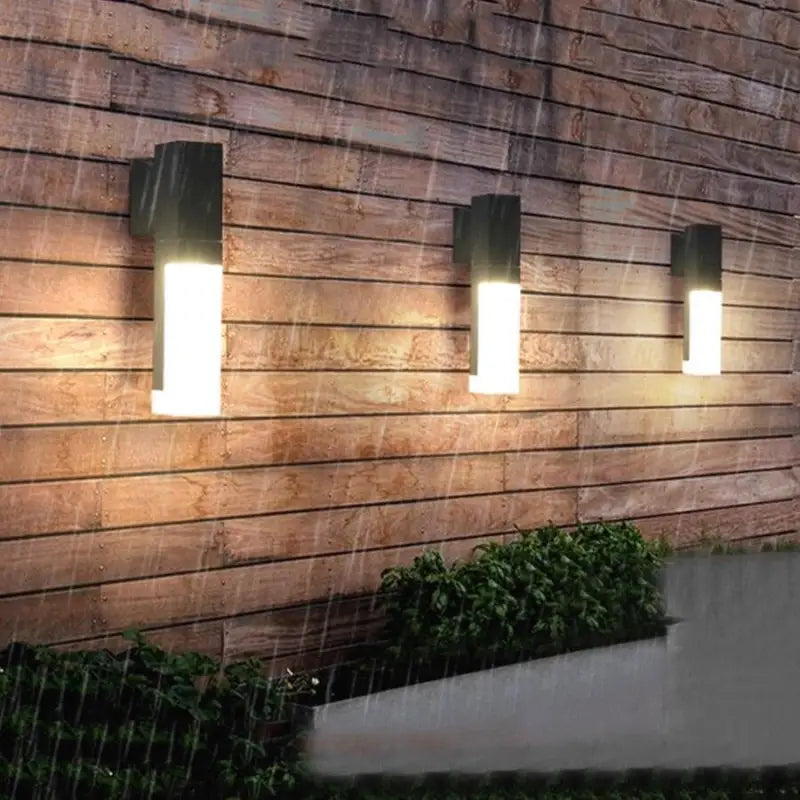 Wall Light Aluminium 27.0 cm Black Motion Sensor Patio Driveway Garden Outdoor LED Lamp IP65 Waterproof | Thomler