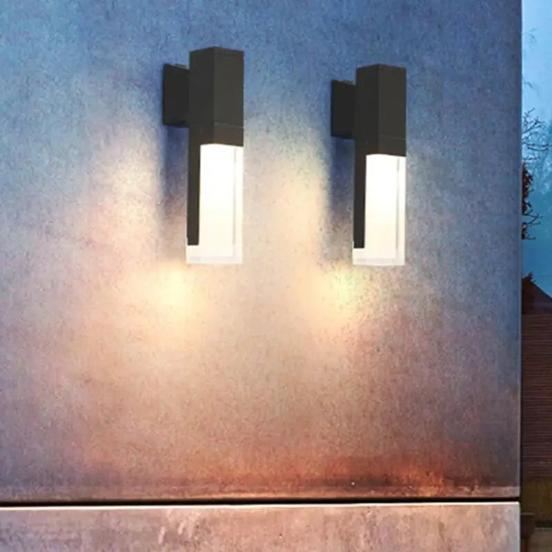 Wall Light Aluminium 27.0 cm Black Motion Sensor Patio Driveway Garden Outdoor LED Lamp IP65 Waterproof | Thomler