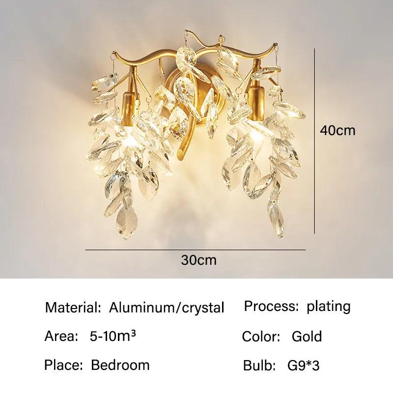 Ceiling Lamp Crystal LED G9 Rectangular Gold Living Room Dining Table Luxury Hanging Light Modern Interior Fixture | Thomler