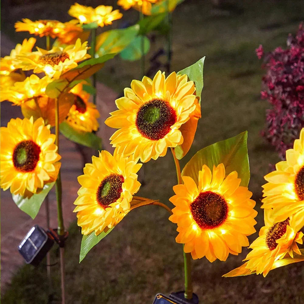 Solar-Powered Flower Stake Light for Garden Beds & Pathways – LED Accent Lamp with Auto Dusk Sensor | Thomler