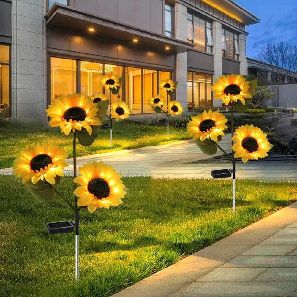 Solar-Powered Flower Stake Light for Garden Beds & Pathways – LED Accent Lamp with Auto Dusk Sensor | Thomler