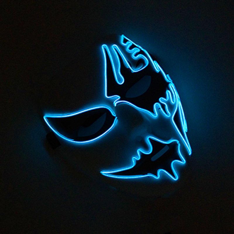 Light-Up Fright Face – Battery-Powered Glowing Party Mask with 3 Flash Modes for Halloween, Cosplay & Night Events | Thomler
