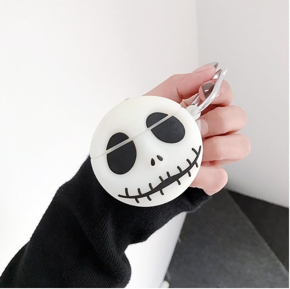 Glow-in-the-Dark Skull Protective Case for AirPods with Secure Clip | Thomler
