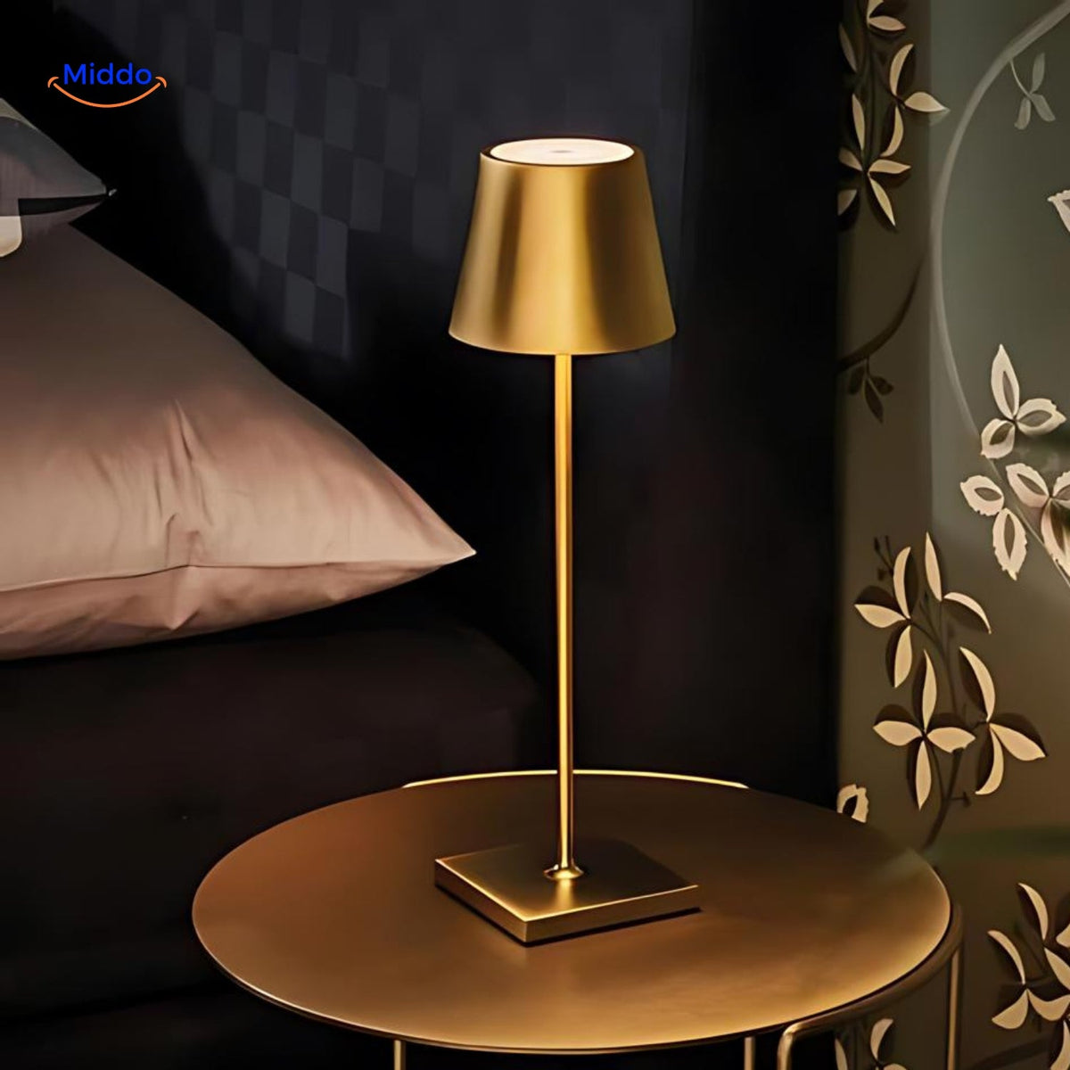 Rechargeable LED Table Lamp with Touch Dimmer, 24-Hour Runtime, USB-C Charging & IP54 Waterproof | Thomler