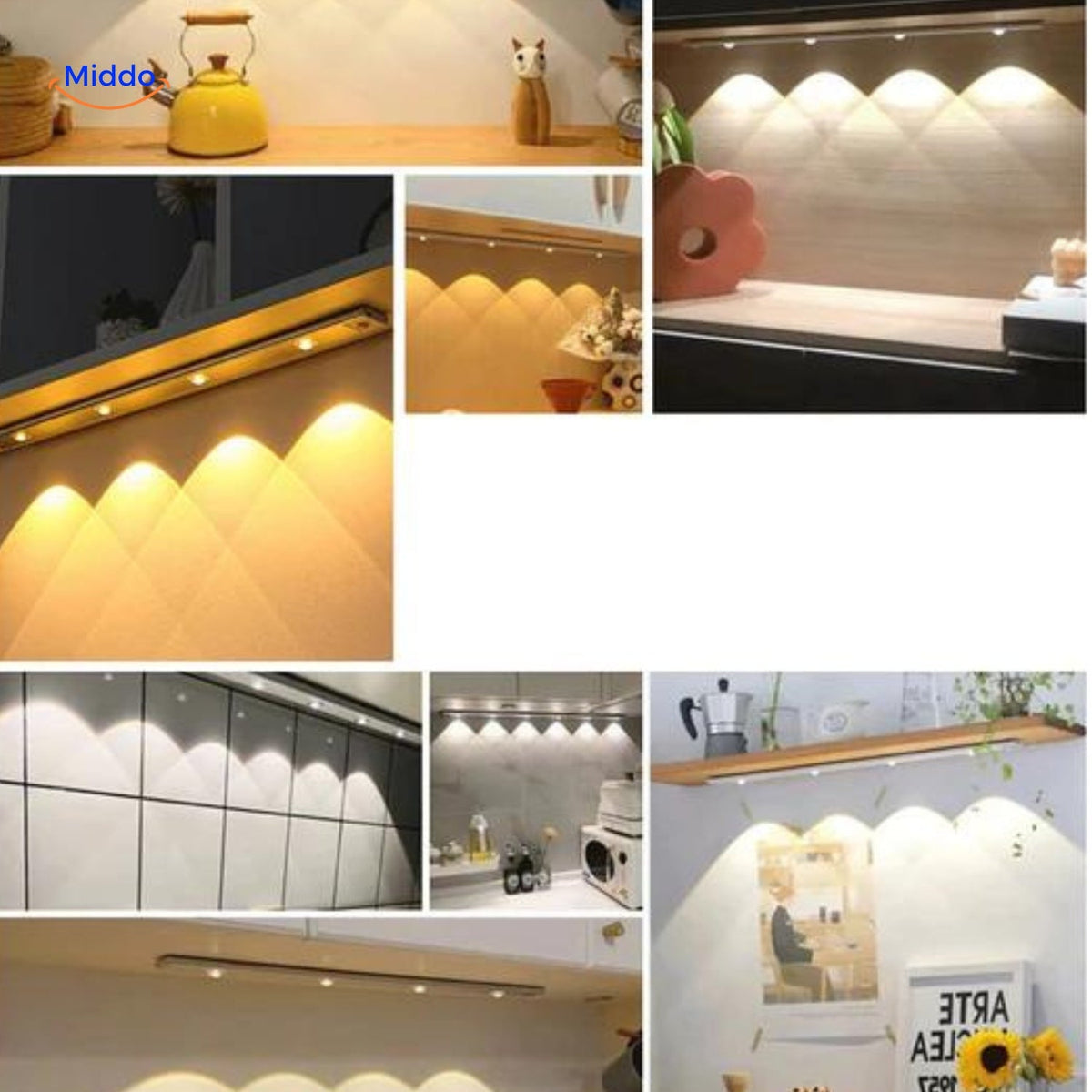 Motion-Activated LED Strip Light | Rechargeable Under-Cabinet Lighting Bar | Thomler