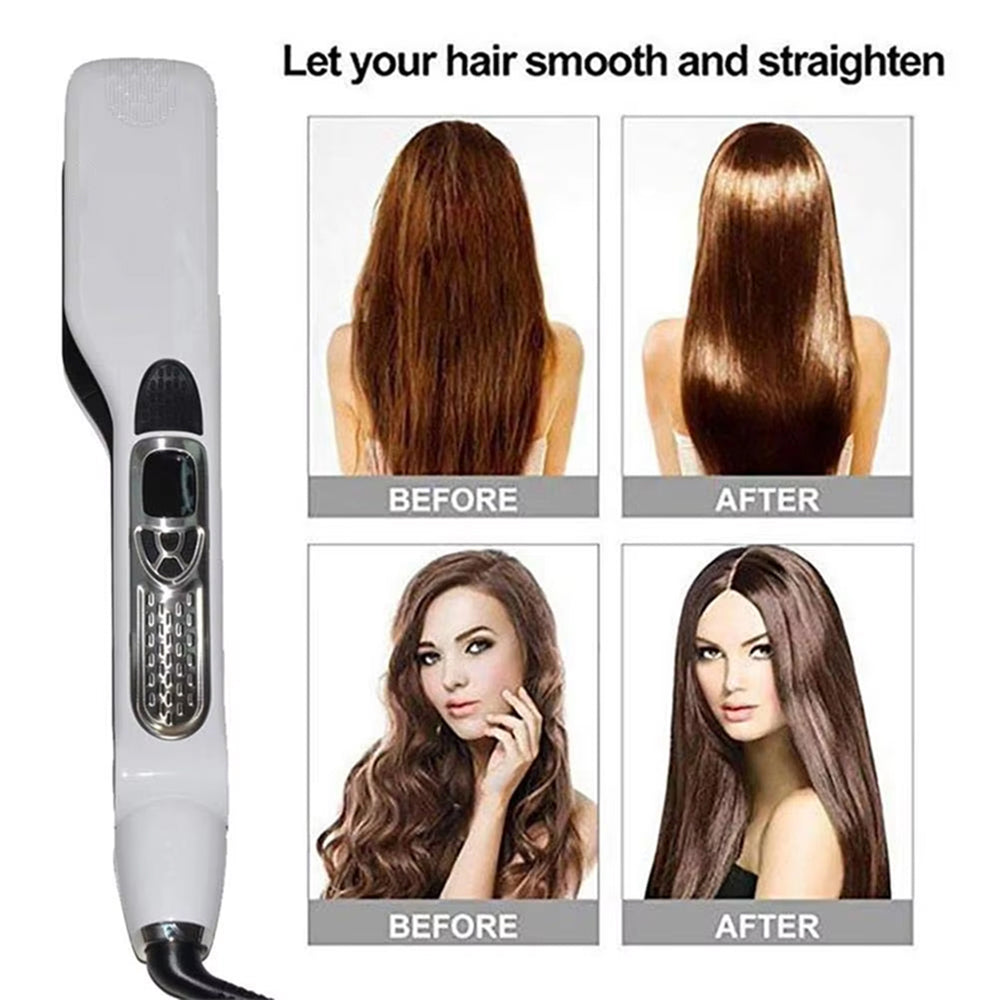 Ceramic Steam Hair Iron with Digital Display & Moisture Control for Silky Results | Thomler