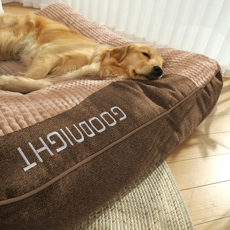 Orthopedic Dog Bed with Raised Bolster Pillow – Plush Crystal Velvet Pet Cushion for Joint Support, Machine Washable Cover for Small to | Thomler