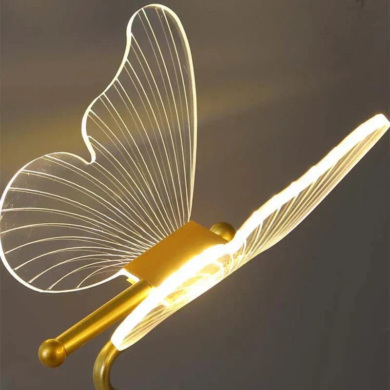 Decorative LED Desk Lamp with Butterfly Wing Design | Ambient Lighting for Home Office, Bedroom & Living Room | Modern Accent Lighting | Thomler
