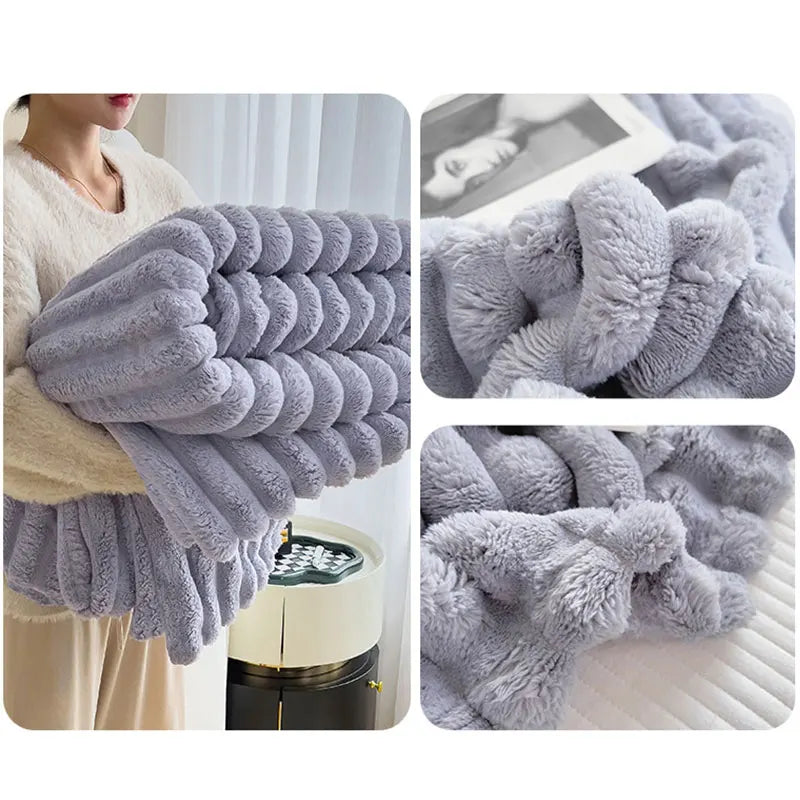 Ultra-Soft Plush Throw Blanket for Couch, Bed & Sofa – Warm Faux Fur Comfort Blanket for Living Room & Bedroom | Thomler
