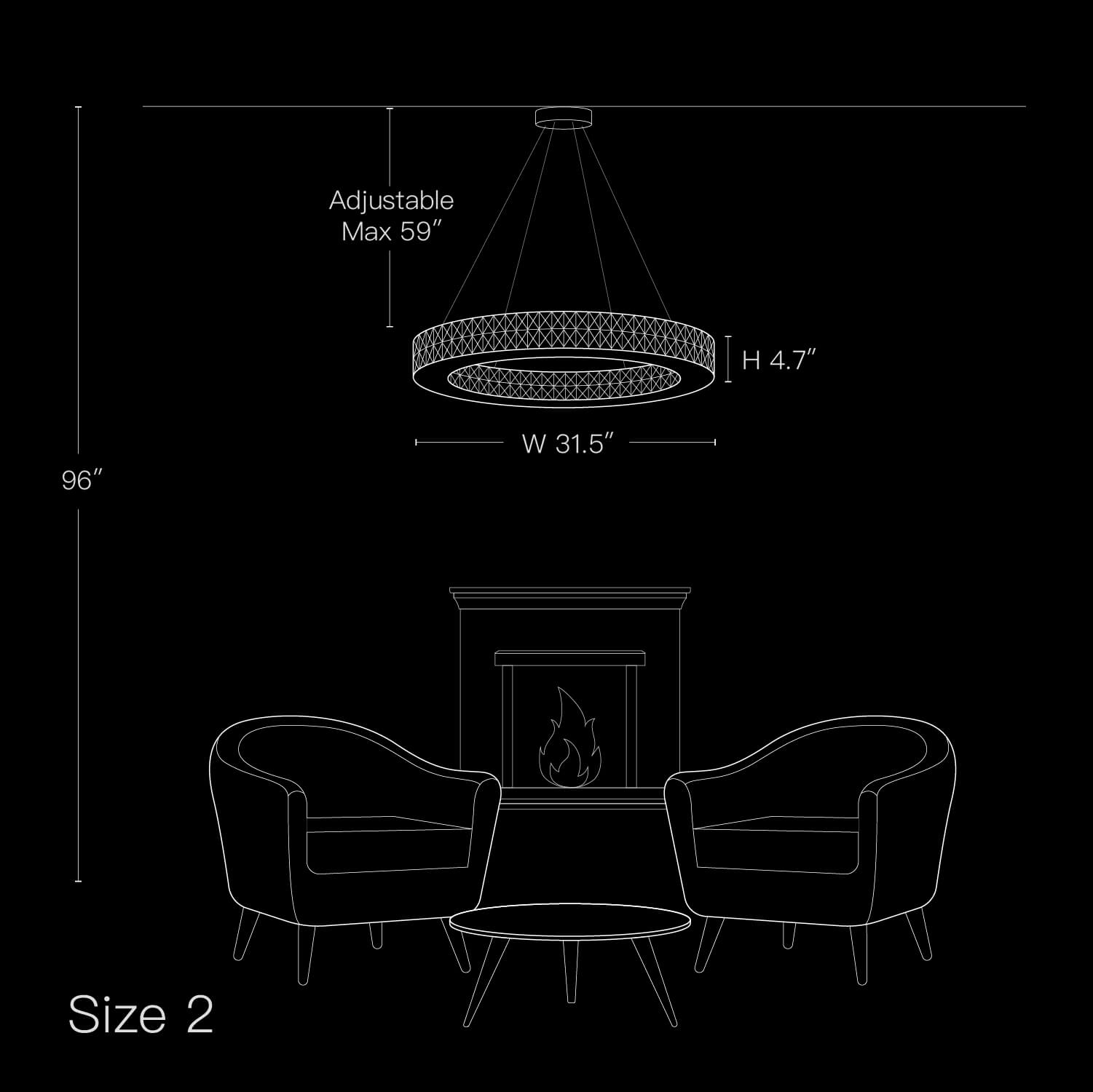 Double-Ring Crystal Chandelier in Gold or Silver Finish – Contemporary Candelabra-Style Hanging Light for Dining Room & Kitchen Island – 3 | Thomler