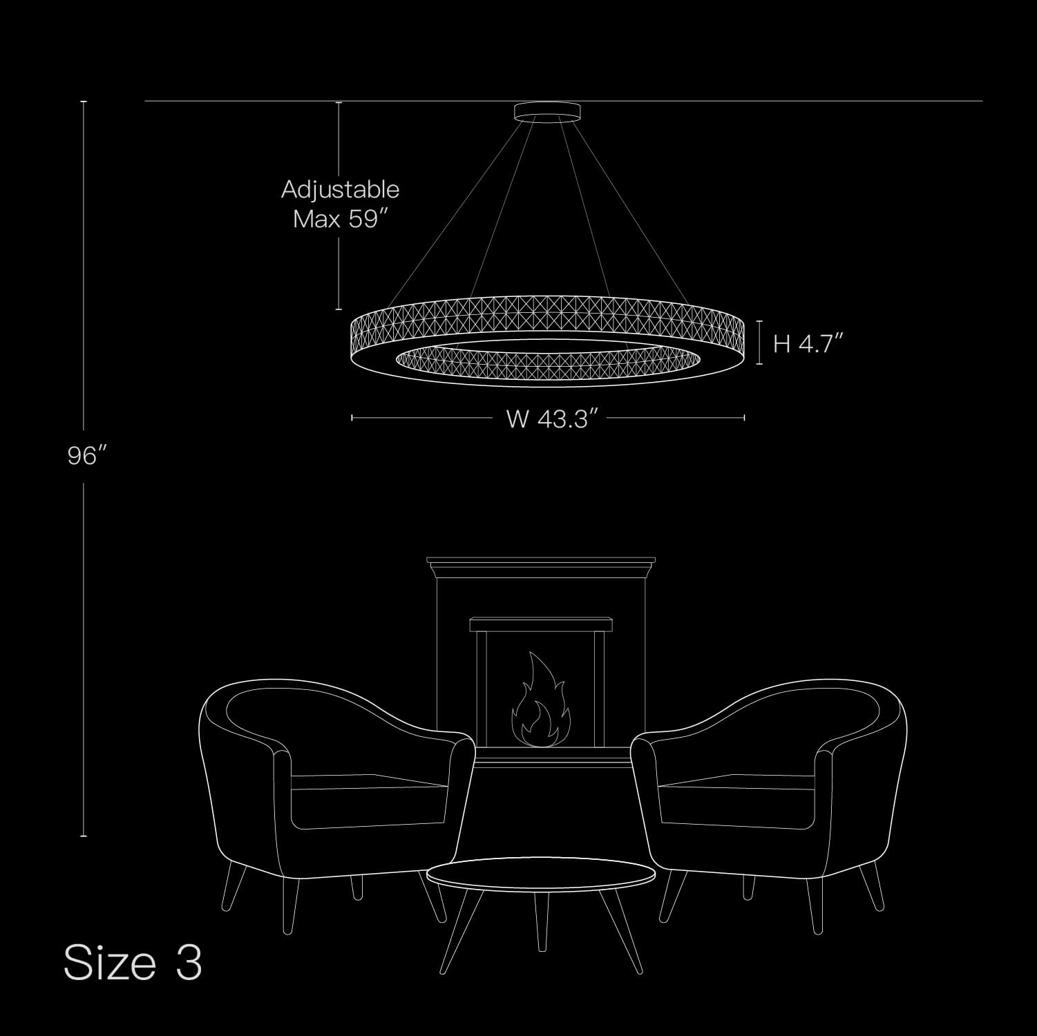 Double-Ring Crystal Chandelier in Gold or Silver Finish – Contemporary Candelabra-Style Hanging Light for Dining Room & Kitchen Island – 3 | Thomler