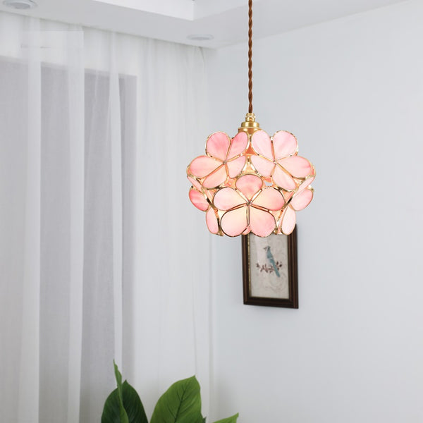 Pendant Light Glass Brass E27 Gold Dining Room Bedroom Hanging Ceiling Lamp Adjustable 150.0 cm Cord Vintage Style | Thomler