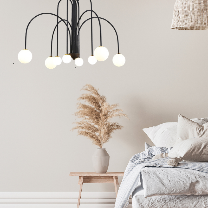 Multi-Pendant Glass Chandelier for Dining Room & Living Room – Adjustable Height Suspension Fixture with LED Bulbs | Thomler