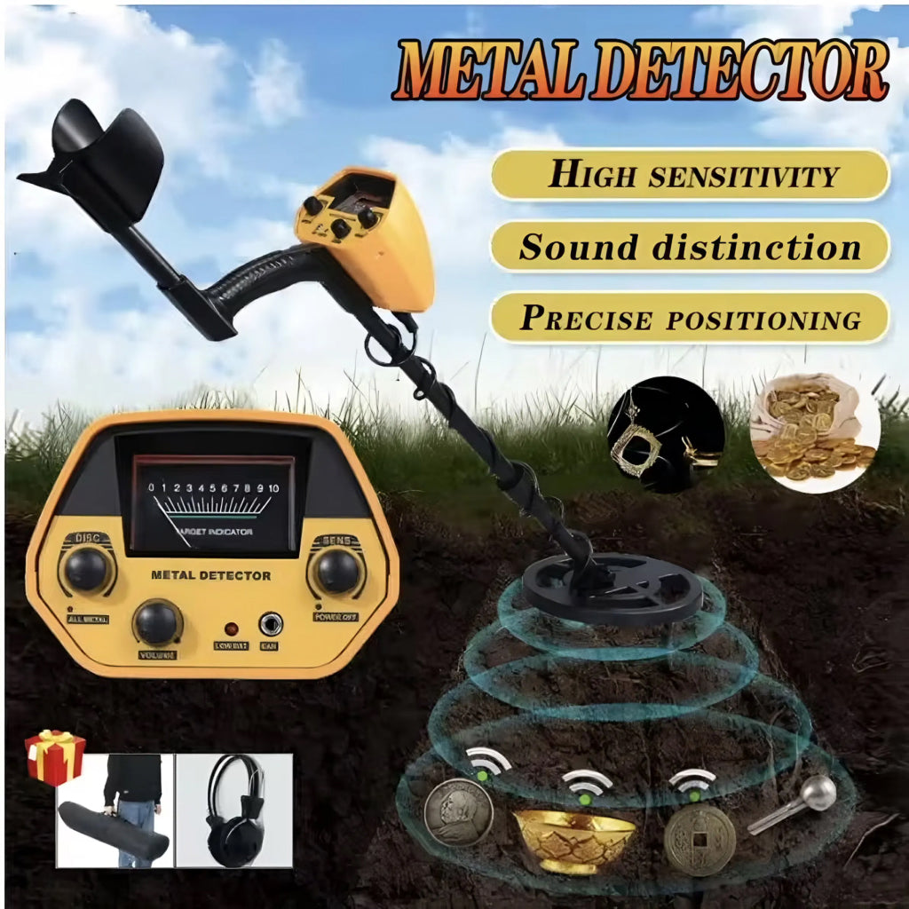 Handheld Treasure Finder with Waterproof Coil & Adjustable Shaft for Gold Silver Coins Jewelry Beach Hunting | Thomler