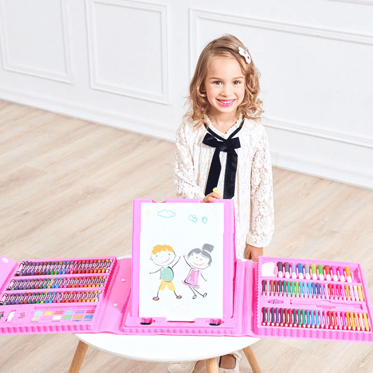 208-Piece Kids Art Supply Set with Crayons Markers Colored Pencils for Drawing Coloring Creative Play Boys Girls | Thomler
