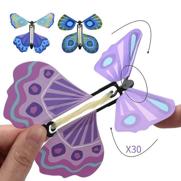 Wind-Up Flying Butterfly Surprise for Greeting Cards & Books | Novelty Gift Toy for Weddings Parties Birthdays | Thomler