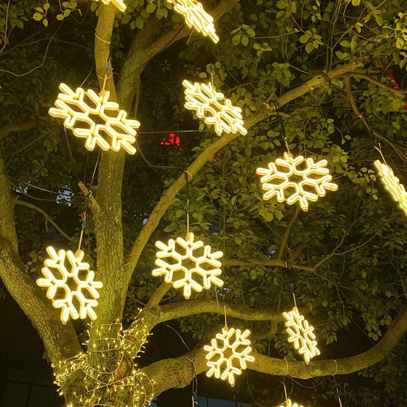 Outdoor LED Snowflake String Lights – Weatherproof Holiday Illumination for Patios, Yards & Porches | Thomler