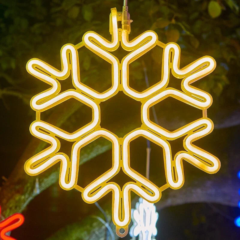 Outdoor LED Snowflake String Lights – Weatherproof Holiday Illumination for Patios, Yards & Porches | Thomler