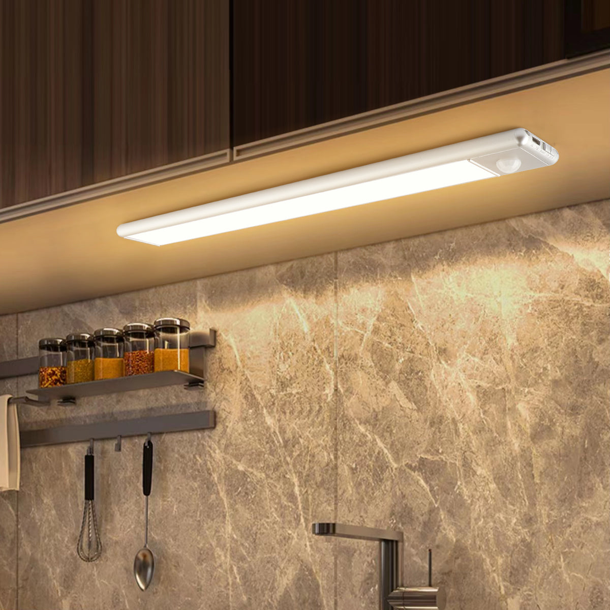 Motion Sensor LED Light Bar with Magnetic Mount for Closets, Hallways & Stairs – 3 Sizes, USB Rechargeable | Thomler