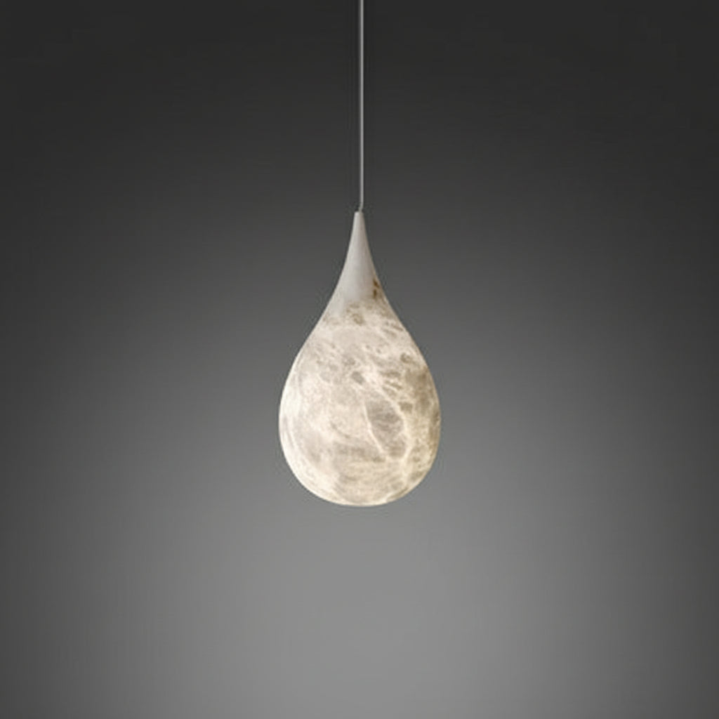 Organic Stone Hanging Lamp with Adjustable LED Light Temperature for Dining Room & Kitchen Island | Thomler