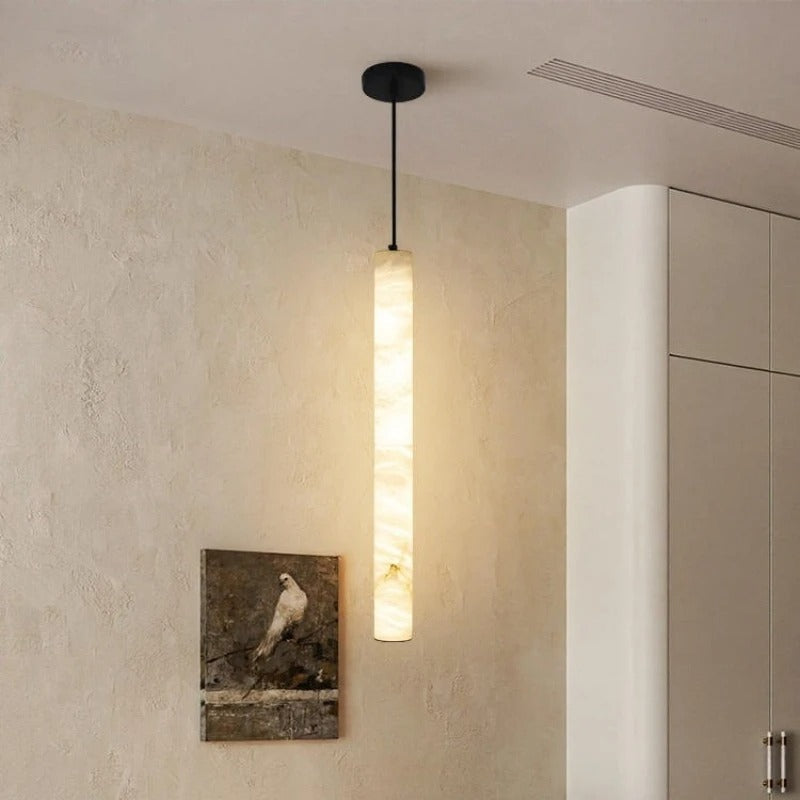 Natural Stone Column LED Hanging Lamp for Kitchen Island & Dining Room | Thomler