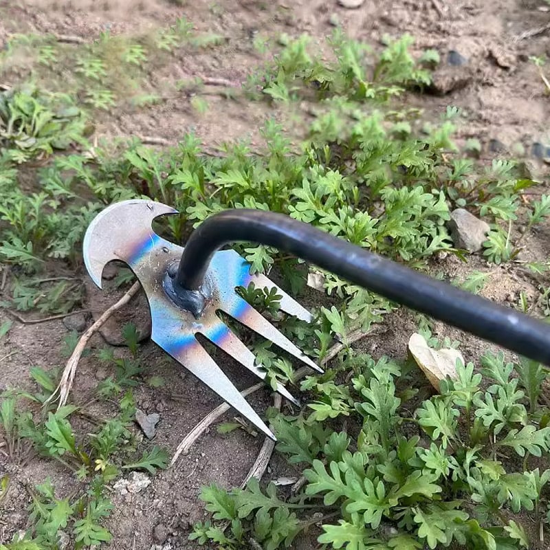 Stand-Up Weeding Tool with Ergonomic Grip – Metal Garden Weeder for Flower Beds, Pathways & Lawns – Precision Root Removal | Thomler