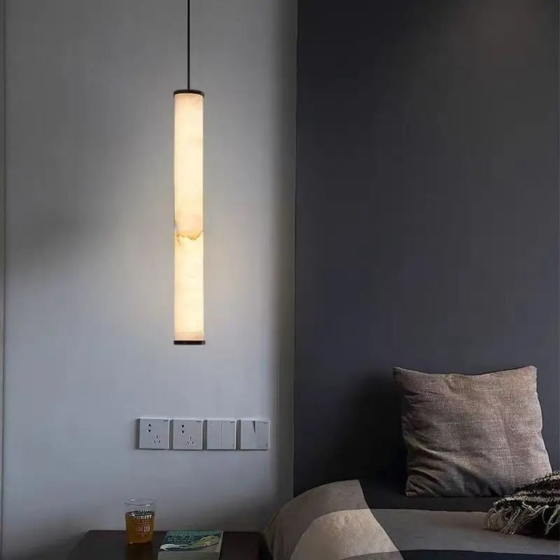 Natural Stone Column LED Hanging Lamp for Kitchen Island & Dining Room | Thomler
