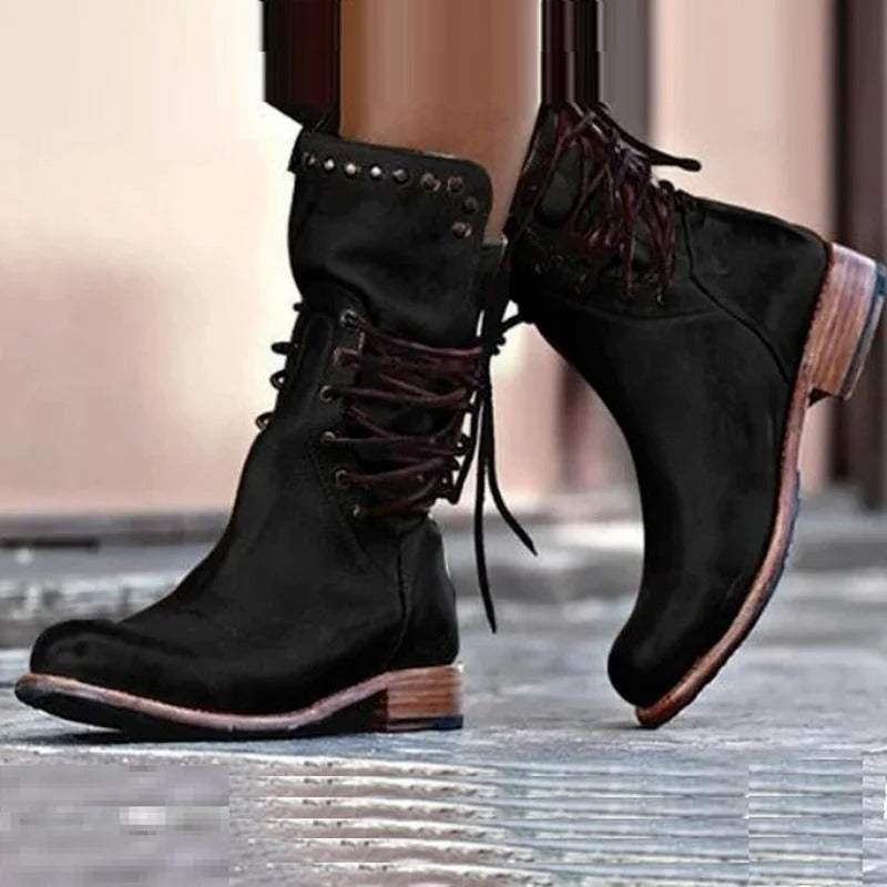 Women's Rugged All-Terrain Boots with Non-Slip Tread & Water-Resistant Finish for Hiking & Everyday | Thomler
