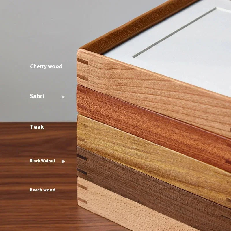 Photo Frame Solid Hardwood A4 21.0 cm x 29.7 cm Portrait Display Living Room Wedding Picture Frame Handmade Wooden Decor | Thomler