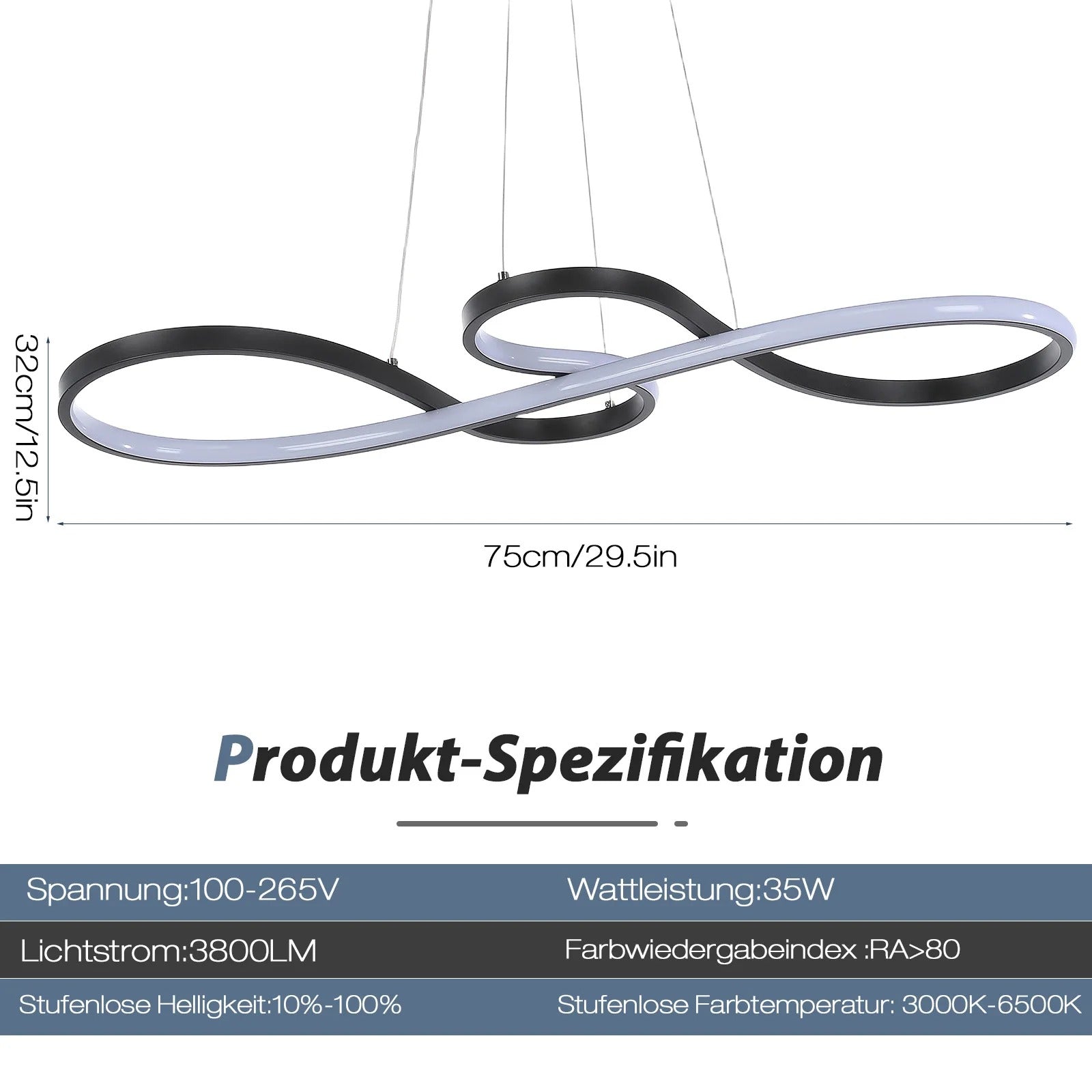 Pendant Light Aluminium LED Rings 95.0 cm Gold Dimmable Dining Room Living Room Hanging Ceiling Lamp Remote Control | Thomler