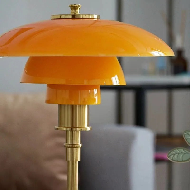 Table Lamp Frosted Glass 45.0 cm Gold Bedroom Bedside Scandinavian Reading Light Modern Nordic Desk Lamp | Thomler
