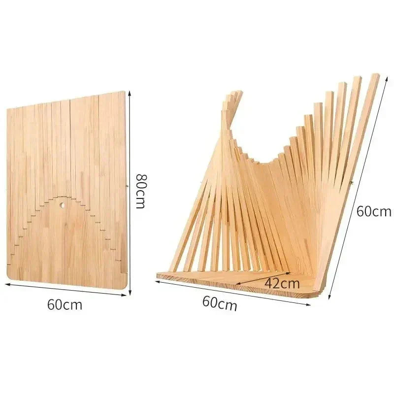 Wall Desk Solid Wood 60.0 cm x 60.0 cm Foldable Home Office Space Saving Wall Mounted Workstation Scandinavian Design | Thomler