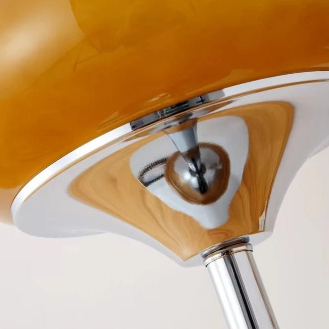 Rounded Glass Floor Lamp with Metal Base – Retro-Modern Standing Light for Living Room & Bedroom | Thomler
