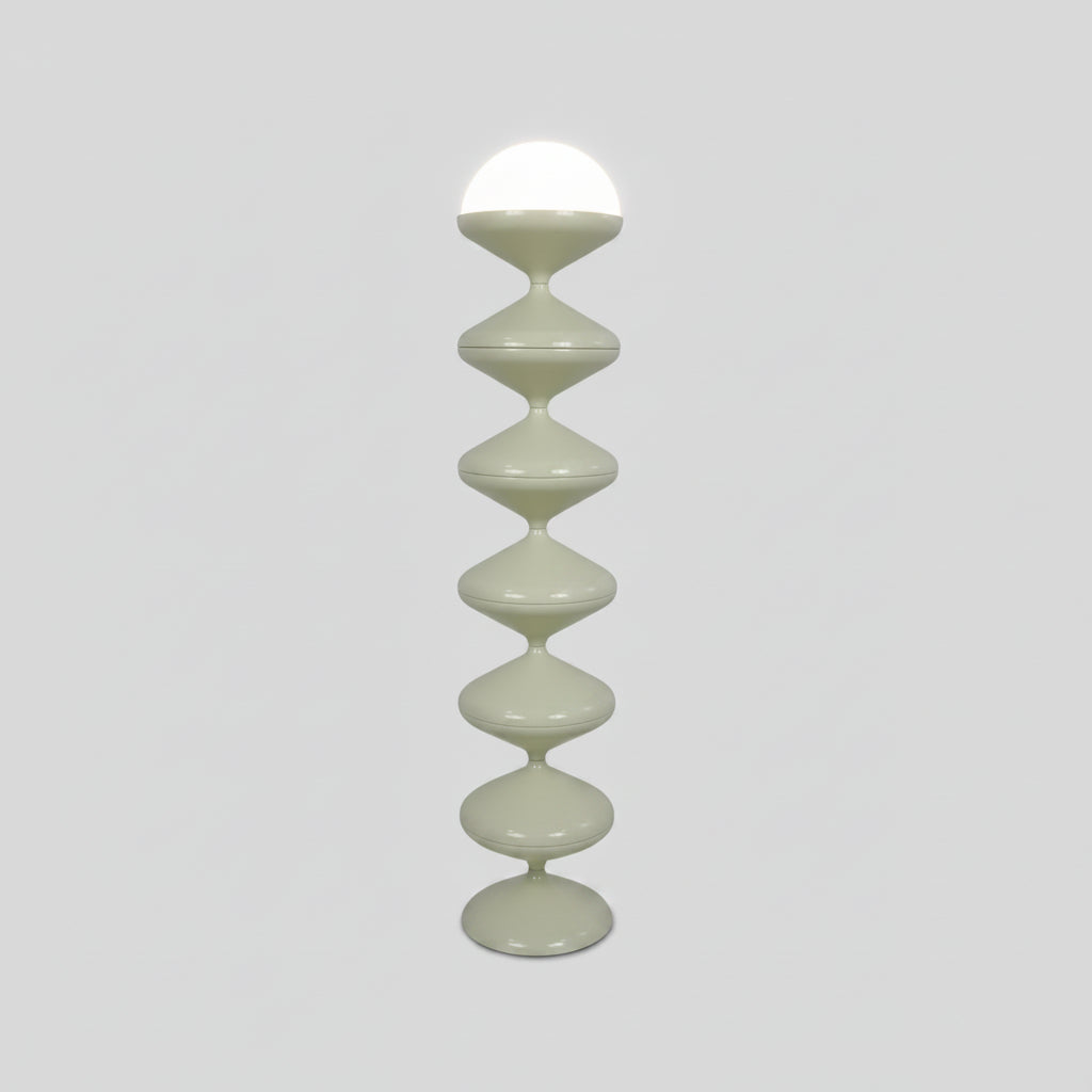 Organic Sculptural Standing Lamp with Gourd Silhouette 47 in Glass Floor Fixture for Living Room Bedroom | Thomler