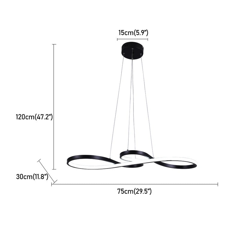 Pendant Light Aluminum LED Ring 75.0 cm Adjustable Dining Room Living Area Modern Dimmable Hanging Lamp Remote Control | Thomler