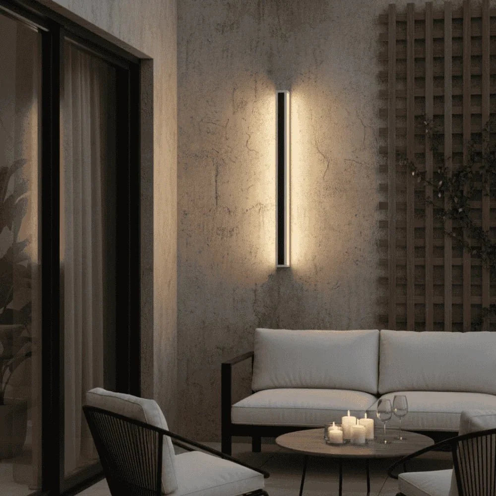 LED Outdoor Wall Light Modern Minimalist for Garden Patio Balcony Waterproof Black Metal Sconce with Motion Sensor & Dimmable | Thomler