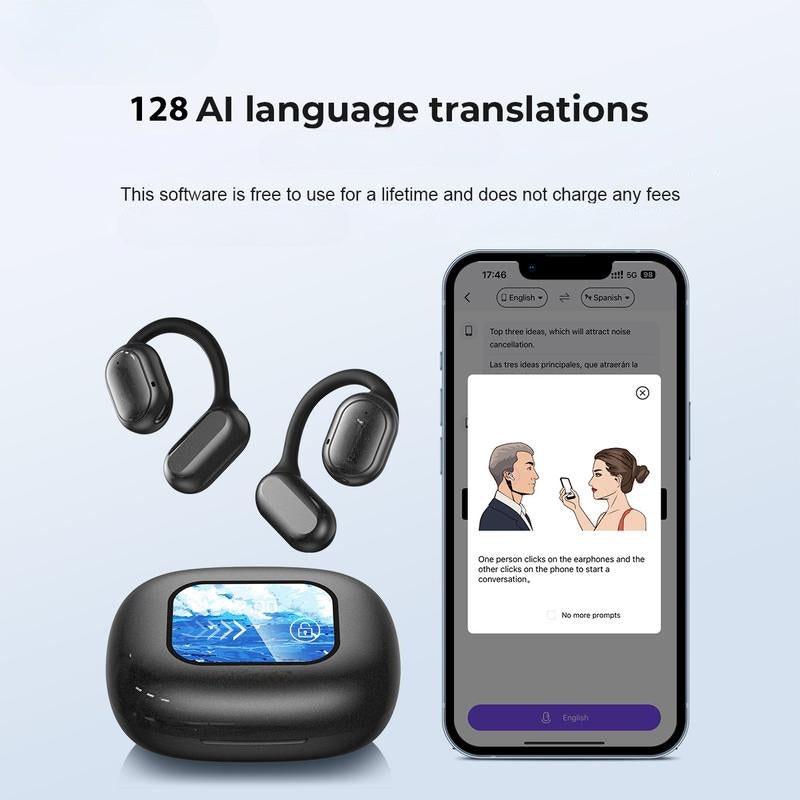 Wireless AI Translation Earbuds with Real-Time Language Conversion | Two-Way Voice Interpreter for Travel & Business | 40+ Languages | Bluet | Thomler