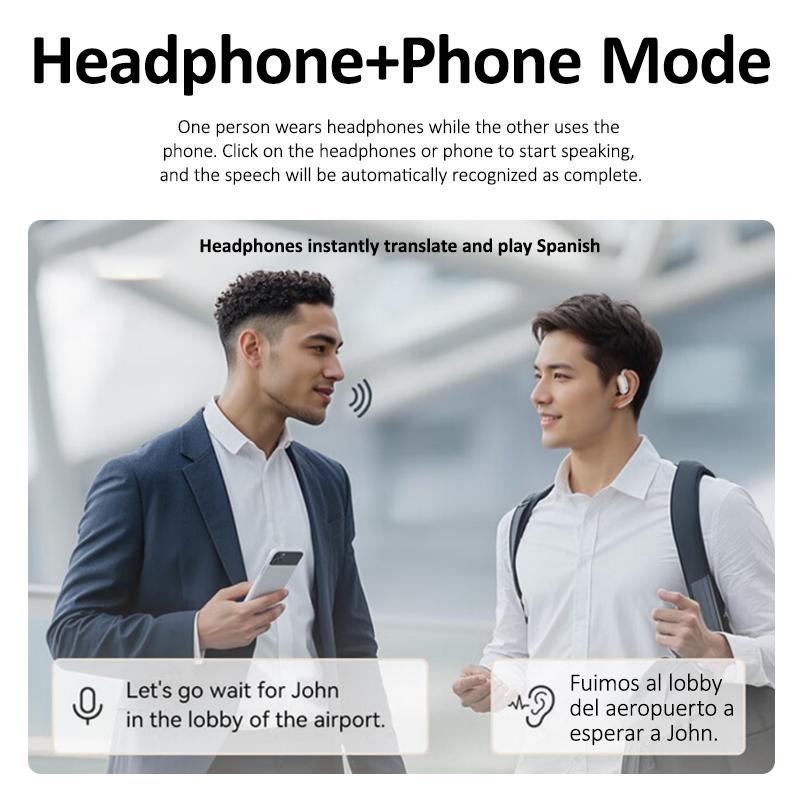 Wireless AI Translation Earbuds with Real-Time Language Conversion | Two-Way Voice Interpreter for Travel & Business | 40+ Languages | Bluet | Thomler
