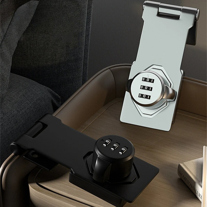 Combination Cabinet Lock Keyless Security Latch for Drawers Cupboards Lockers Zinc Alloy No-Drill Mount 3-Digit Code Protection | Thomler