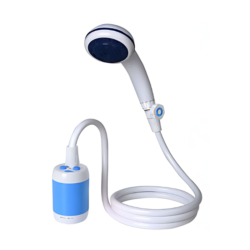 Portable Rechargeable Camp Shower with Adjustable Flow & Built-In Filter for Camping, Hiking, Beach & Pet Washing | Thomler