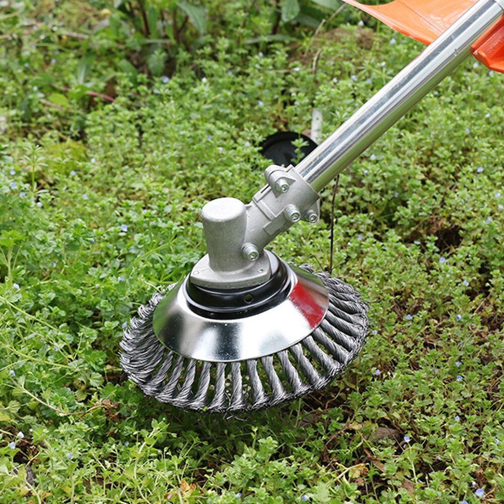 Steel Wire Brush Trimmer Head for Weed Removal – Universal Attachment for String Trimmers & Brush Cutters – Heavy-Duty 360° Design for | Thomler