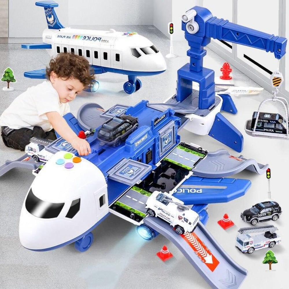 Interactive Cargo Plane Toy Set with Vehicles & Accessories for Kids Ages 3-6 | STEM Building Play for Toddlers & Preschool Boys Girls | Thomler
